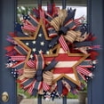 thumbnail image 2 of 250th Anniversary Patriotic Wreath, 3D Eagle Memorial Wreaths, Patriotic Wreaths for Front Door, Red White and Blue Wreath, All-Weather Farmhouse Outdoor Holiday Decoration Independence Day Decor,A, 2 of 11