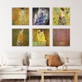 thumbnail image 1 of Set Cuadros Canvas Arte En Lienzo Estilo Galeria Con Bastidor No Sintetico El Beso Y Más De Gustav Klimt, 1 of 4