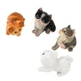 thumbnail image 4 of Cat Doll Figures Toy, Fine Workmanship Wide Applicability Synthetic Resin Material Kitten Ornaments  For Office Table For Garden, 4 of 8