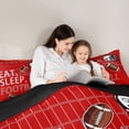 thumbnail image 5 of Castle Fairy Eat Sleep Football Queen Comforter Set,Sport Game Rugby Bedding Comforter Set, 5 of 8