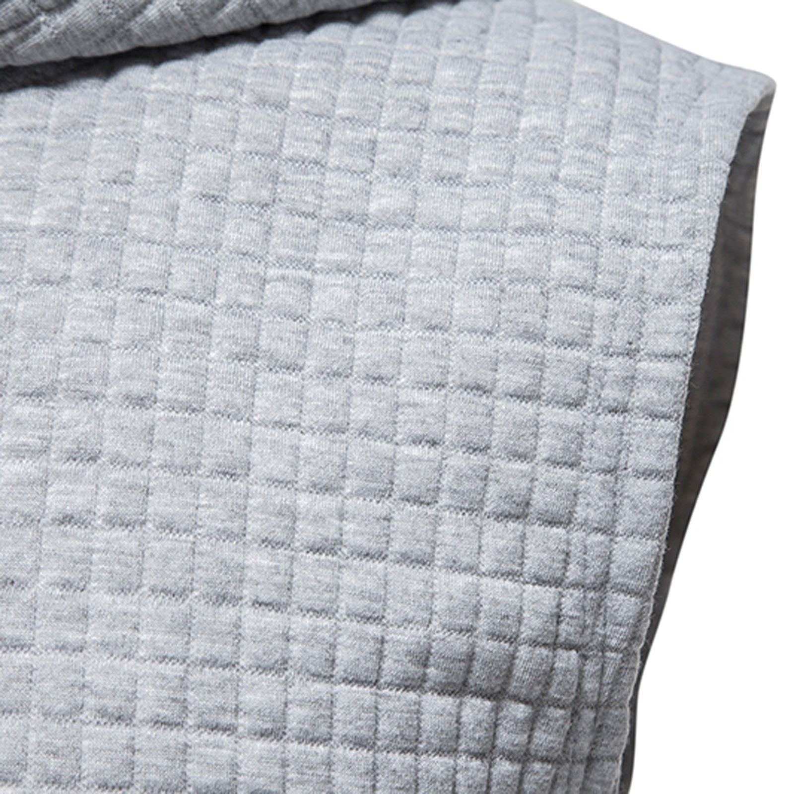 Miluxas Men's Workout Top Soft Hoodie Vest Fitted Running Waffle Knit Sleeveless Hooded Tank Summer Pocket Slim Fit Hoodies Gray