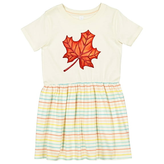 Inktastic Red Canadian Maple Leaf Girls Toddler Dress