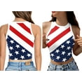 thumbnail image 3 of Color Cosplay American USA Flag Crop Tank Tops for Women T Shirt Patriotic 4th of July Vest Tops GA123-1012 XL, 3 of 7