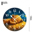 thumbnail image 2 of 14 Inch Wall Clock Battery Operated Silent Clock Decorative for Office, Kitchen, Outdoor, Living Room，Sleeping Bear on Moon Hanging Star Elegant, 2 of 4