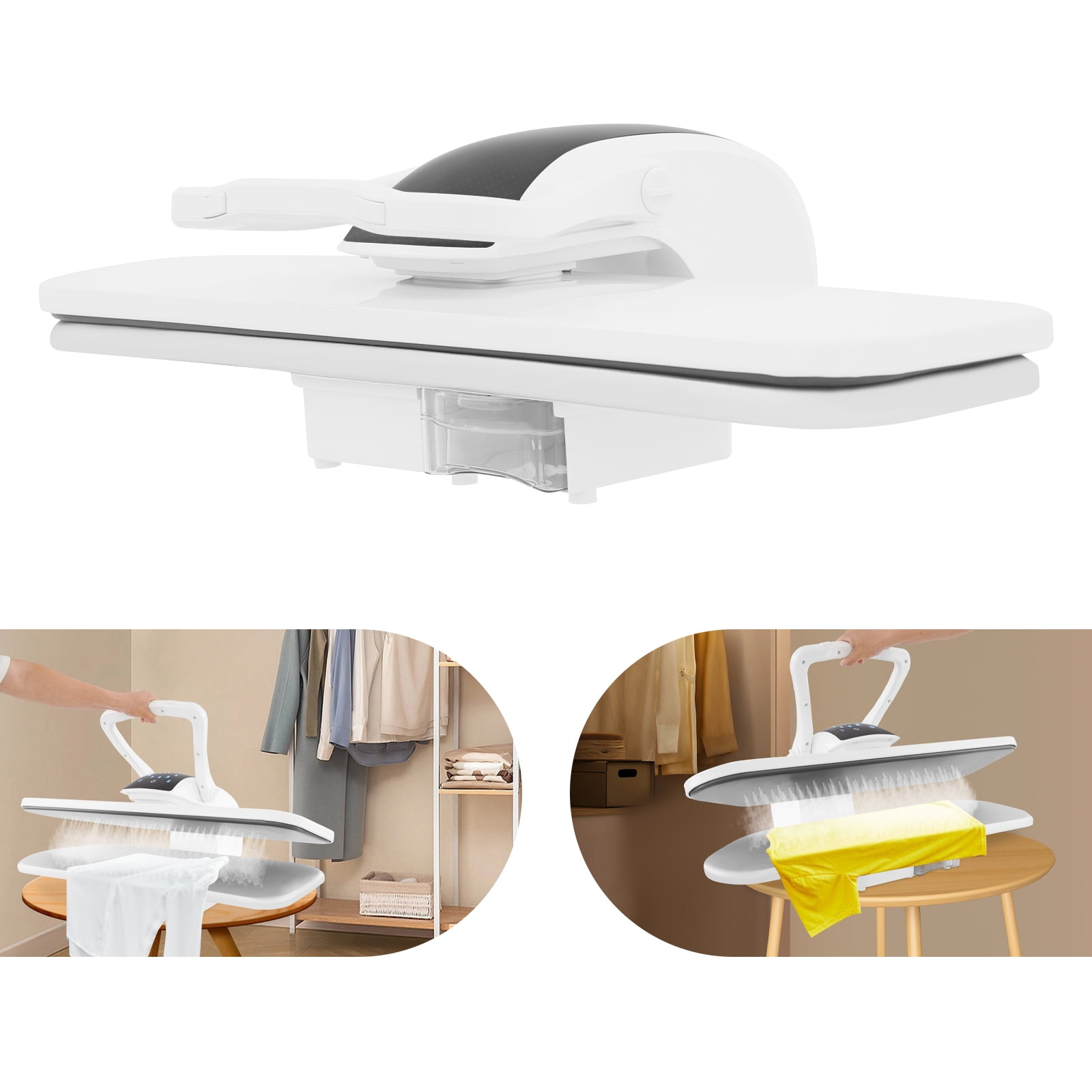 Miumaeov 36" Large Steam Iron Press, 1600W 110V Intelligent Steam Fabric Pres Machine w/Touch Screen & Voice Prompts for Sheets Curtains Clothe