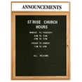 thumbnail image 1 of Aarco Products ODC3630H 1-Door Enclosed Changeable Letter Board with Header - Oak, 1 of 1