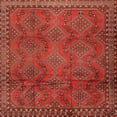 thumbnail image 1 of Ahgly Company Machine Washable Indoor Square Traditional Red Area Rugs, 5' Square, 1 of 7