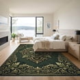 thumbnail image 3 of ODIKA 5' x 7' Machine Washable Non-Slip Area Rug, antique bordered High Traffic Rug, Green, 989629, 3 of 7