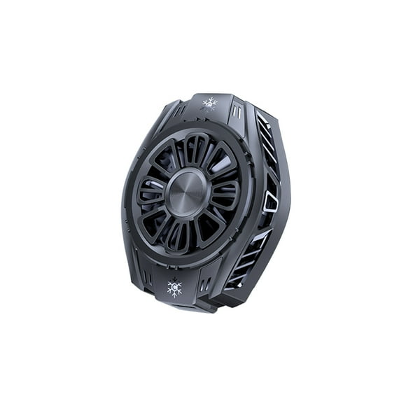 Seitruly Radiador de teléfono inteligente Profesional Luz de 7 colores Interfaz de tipo c ajustable Juego de transmisión en vivo Ventilador de Teléfono y Comunicación Negro