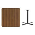 thumbnail image 4 of Flash Furniture 36'' Square Walnut Laminate Table Top with 30'' x 30'' Table Height Base, 4 of 4