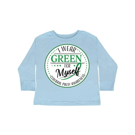 

Inktastic I Wear Green for Myself- Cerebral Palsy awareness Gift Toddler Boy or Toddler Girl Long Sleeve T-Shirt