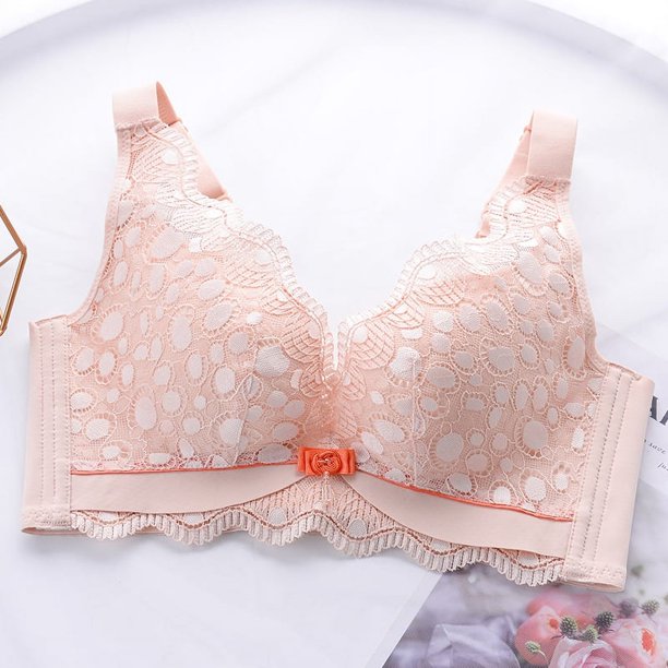 Ropa interior de látex para mujer, ajustable, pecho pequeño, fruncido, sin aro de acero, sujetador cerrado, accesorio de encaje para sujetador de pecho