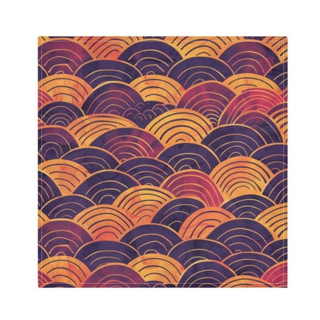 

Napkin Satin Napkin 20*20Inchx4 Kitchen Towel Dinner Plate Towel Decorative Towel Napkin Tea Towel Suitable For Kitchen Table Line Sunset