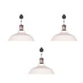 thumbnail image 1 of FSLiving H-Type Track Lighting E26 Base Industrial Adjustable Angle Lamp White Metal Shade with Red Bronze Socket Track Light Fixture for Slope Ceiling Gimbal,Bulb and Track Not Included - 3 Lights, 1 of 6