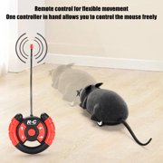 Remote Control Mouse Pet Toy, Realistic RC Rat for Cats to Chase, Interactive with 4 Channels
