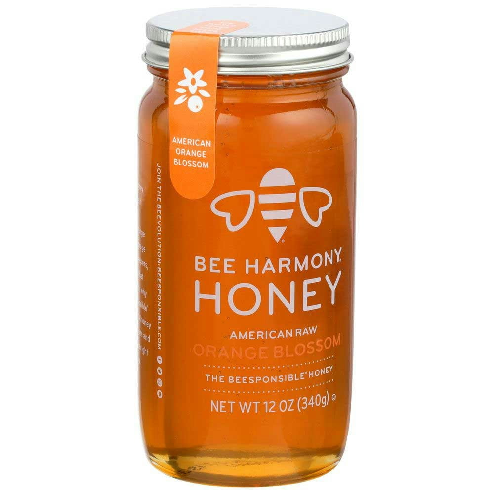 Bee Harmony American Orange Blossom Honey 12 oz (Pack Of 6)
