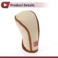 thumbnail image 4 of Unique Bargains 1 Pc Gear Shift Knob Cover Decoration Stick Shifting Handle Protector 12.5x6cm/4.92"x2.36" Zipper Type Beige Brown Faux Leather, 4 of 7