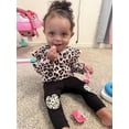 thumbnail image 2 of Baby Girl Clothes Long Sleeve Leopard Print Tops + Pants + Headband Outfit Set 0-3 Months, 2 of 6