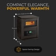 thumbnail image 3 of Comfort Zone Wood Cabinet Infrared Quartz Heater with Remote, Espresso, 3 of 7