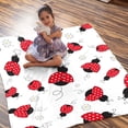 thumbnail image 2 of Red Ladybug Throw Blanket Warm Lightweight Flannel Ladybug Home Decor for Women Girls Soft Cozy Ladybug Gifts Blanket for Bed, Sofa, Couch, Living Room All Seasons 30"x40"for Toddler/Pets, 2 of 6