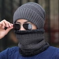 thumbnail image 3 of Gorro de invierno para hombre, cálido gorro de punto, moda coreana, gorro de algodón para jóvenes, protección para los oídos a prueba de frío, gorro de lana con forro polar para hombre, 3 of 5