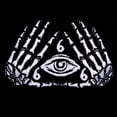 thumbnail image 4 of Gorra Plana Negra Unitalla Skeleton Illuminati LMDD, 4 of 4