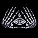 thumbnail image 4 of Gorra Plana Negra Unitalla Skeleton Illuminati LMDD, 4 of 4