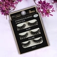 thumbnail image 4 of 3 Pairs 3D Long False Eyelashes Makeup Natural Fake Thick Black Eye Lashes, 4 of 9