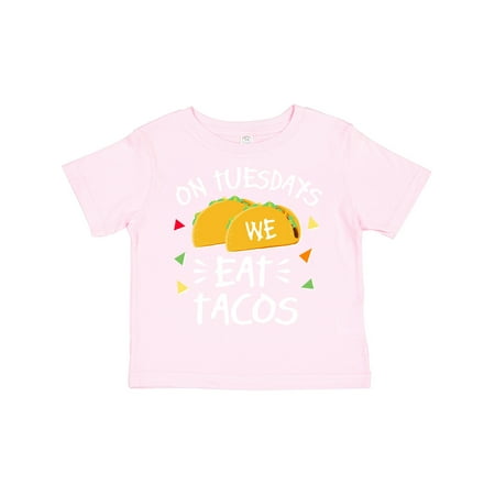 

Inktastic On Tuesdays We Eat Tacos with Tacos Illustration Gift Toddler Boy or Toddler Girl T-Shirt