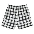 thumbnail image 2 of joogoo Boys Swim Trunks Black and White Checkered Beach Board Shorts Drawstring Swimsuit M, 2 of 6