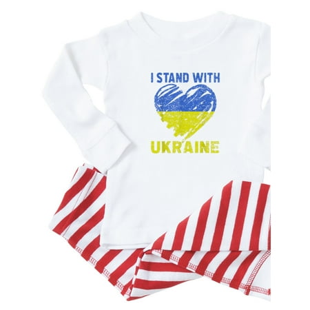 

CafePress - Ukrainian Lover I Stand With Ukraine Heart Pajamas - Toddler Long Sleeve Pajama set