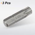 thumbnail image 3 of Uxcell 3 piezas de punta de destornillador Torx T40 1/4" de vástago hexagonal 25mm/1" de longitud, acero S2, cabeza de estrella de 6 puntos, puntas de destornillador de seguridad., 3 of 7