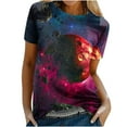 thumbnail image 4 of Penkiiy Galaxy Printed Shirt,Womens 3D Top Blouse Novelty Graphic Breathable Quick Dry Sleeveless Beach T-Shirt L Multicolor, 4 of 6