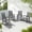 Light Gray, variant on Set of 4 Oversized HDPE Outdoor Rocking Chairs, All Weather Patio Set, White