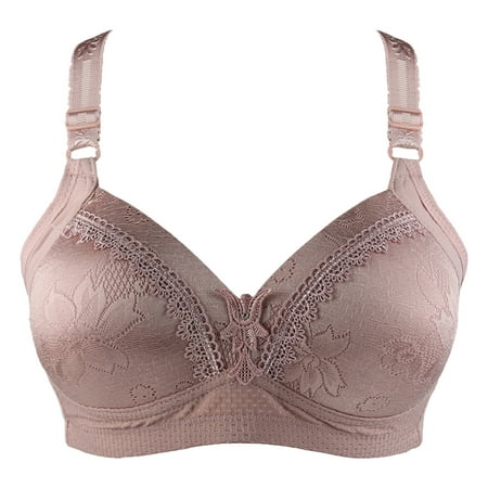 

Levmjia Women s Bras Plus Size Clearance Women Fashion Printed Bra Wire Free Underwear One-Piece Bra Everyday Underwear