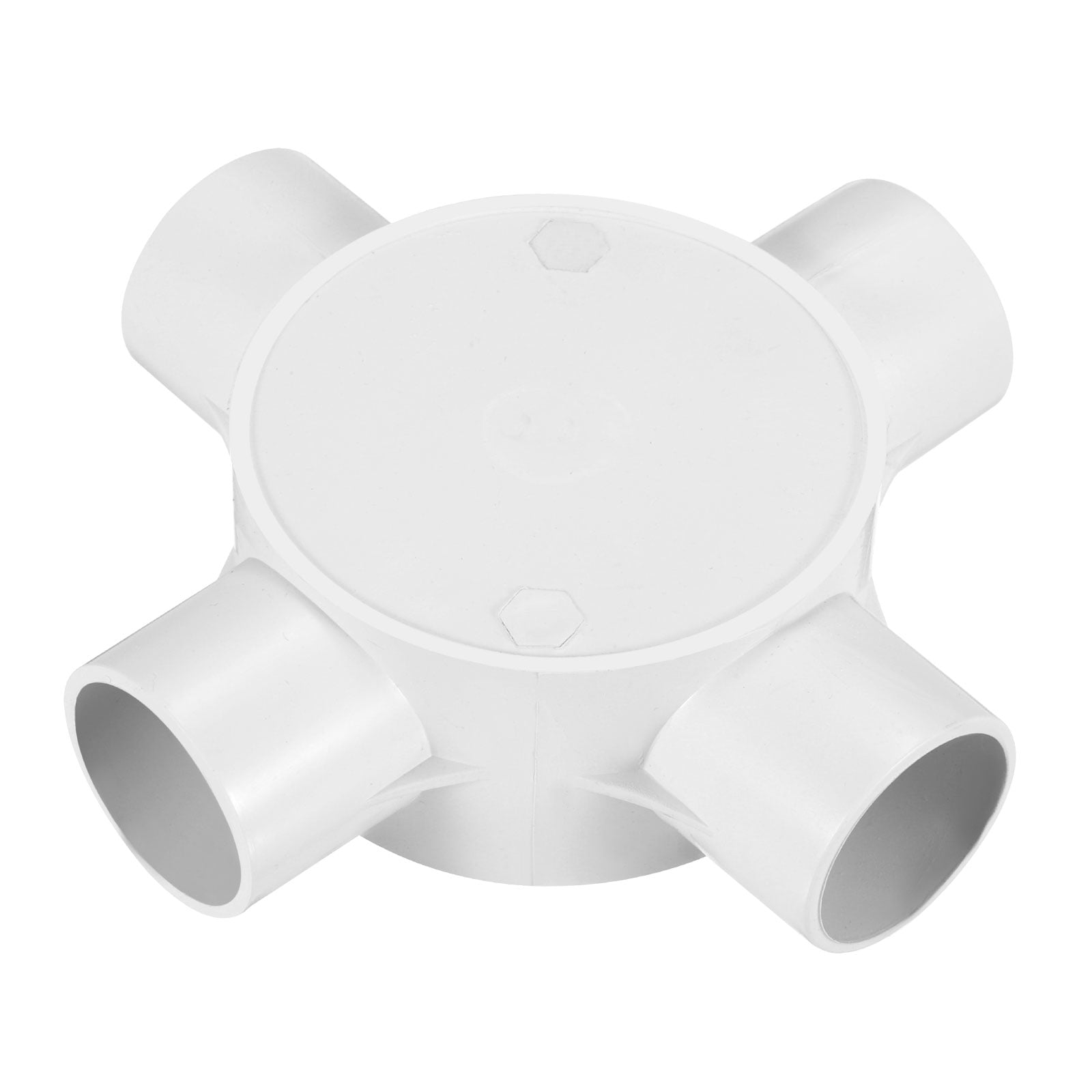 5Pcs Conduit Box Junction Box 4 Way 25mm with Cover, M4 Screws for Hose