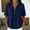 Navy, variant on Womens Tops Plus Size Fashion Casual Linen Turtleneck Long-sleeved Button and Snap V-neck Top Short-sleeved V-neck Top/shirt Casual Vacation Clothes Summer T-Shirt Orange XL