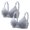 Gray bras for women, variant on Wycnly Bras for Women,Womens T-Shirt Bras,Womens 2pcs Bras Adjustable Strap Compression Push up Underwire Bra Ladies Elder No Rims Wirefree Lace Bralettes