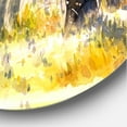 thumbnail image 3 of Designart 'Bright Sunshine Through The Yellow Forest Trees I' Traditional Circle Metal Wall Art 36x36 - Disc of 36, 3 of 5