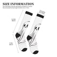 thumbnail image 4 of Qekee Cute Ghost Simple Drawing Pattern Compression Socks for Women and Men,Calf socks Sports Compression Socks, 4 of 7