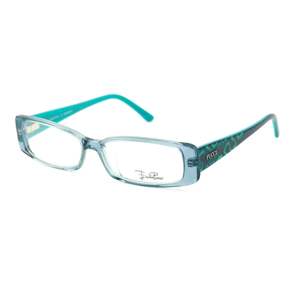 Emilio Pucci Women Eyeglasses EP2655 Clear Blue Turquoise 53 14 135 Rectangle