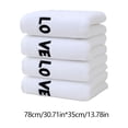 thumbnail image 3 of Lksixu Cotton Hand Towels Set of 4, 14"x30" Embroidered LOVE Pattern Highly Absorbent Bath Towel, 450 GSM Ultra Soft Thicken Quick Drying Plush Face Towels Valentine's Day Gifts for Bathroom, 3 of 7