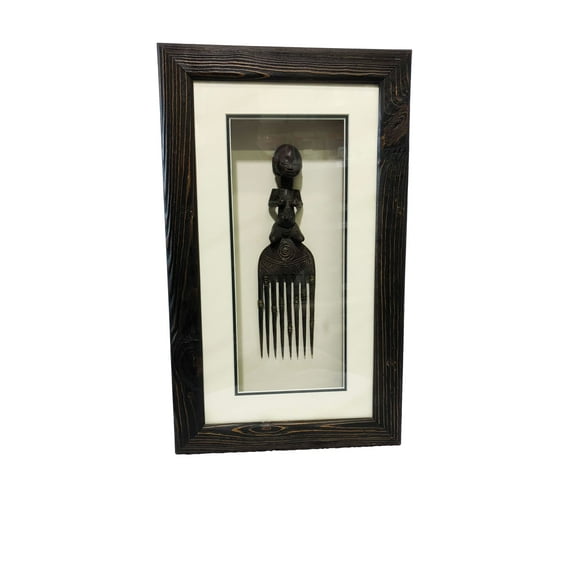 Antique Comb Shadow Box Frame