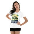 thumbnail image 4 of California Watercolor Palm Trees Womens Slim Fit Graphic Tee Brisco Brands S, 4 of 5