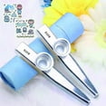 thumbnail image 2 of 2Pcs Metal Kazoos Musical Instruments Flutes Diaphragm Mouth Kazoos Musical Instruments Good Companion for Guitar 2 pcs Silver, 2 of 5