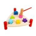 thumbnail image 1 of yingyy Interactive Wooden Pound Toy Hammer Game Colorful Pounding Bench Toy With Mallet For Educational Fun Activities Etc. Triangle, 1 of 6