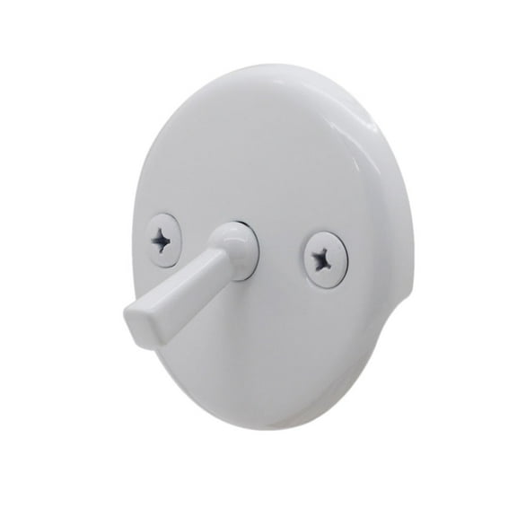 Westbrass D330-50 3-1/8" Trip Lever Overflow Faceplate and Screws, Powder Coat White