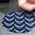 thumbnail image 4 of United States Air Force Logo, White Graphic Round Carpet Circle Rug Outdoor Patio Area Rug Washable Large Area Rugs Hallway Room Decor Fitness Mats, 4 of 8