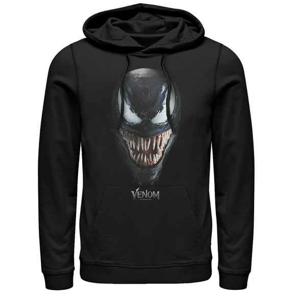 Men's Marvel Venom Film All Smiles  Pull Over Hoodie Black X Large