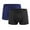 Blue/Black, variant on Wyobmus Mens 2PC Underwear Extended Size Boxer Briefs Oversized High Elasticity Flat Leg Briefs Black/Black